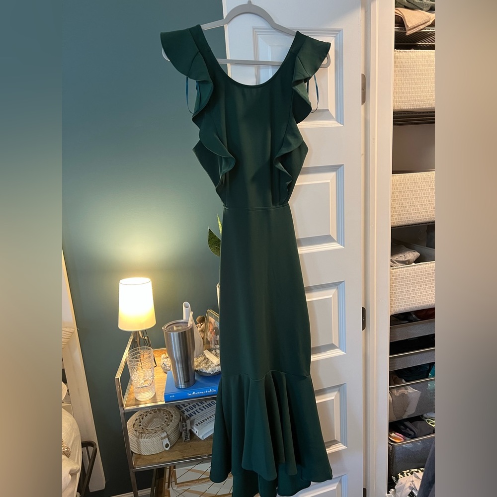 Midi high low holiday party dress